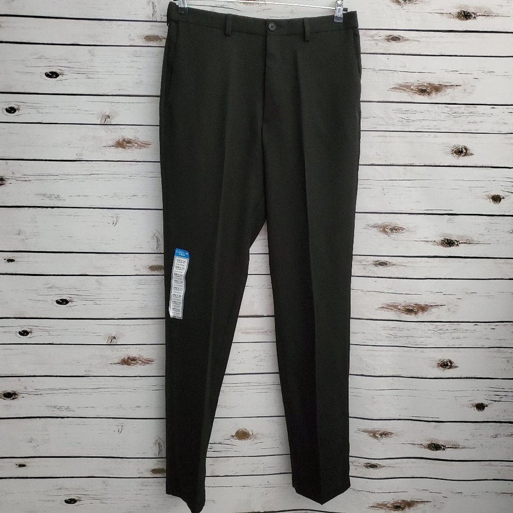Haggar Dress Pants Black 34X34 Classic Fit